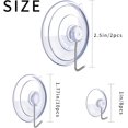 thumbnail image 2 of Scaups 20PCS Suction Cup Hooks, 2.5Inch, 1.77Inch, 1Inch Suction Cups with Metal Hooks Removable, Window for Kitchen, 2 of 6