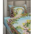 thumbnail image 2 of Ambesonne Colorful Fitted & Top Sheet Set with Sham, Hot Summer Boho Park, Multicolor, 2 of 4