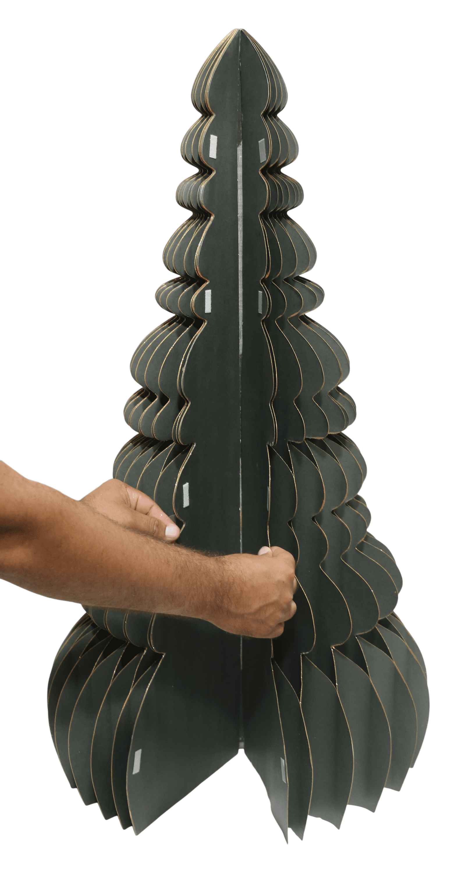 Honeycomb Paper Tree Christmas Decoration, Green, 35", by Holiday Time