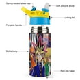 thumbnail image 3 of Yu-Gi-Oh Kids Water Bottle with Silicone Straw And Spill-Proof Lid, 16.9oz Stainless Steel Double-Wall Vacuum Insulated Water Bottles for Boys Girls, 3 of 8