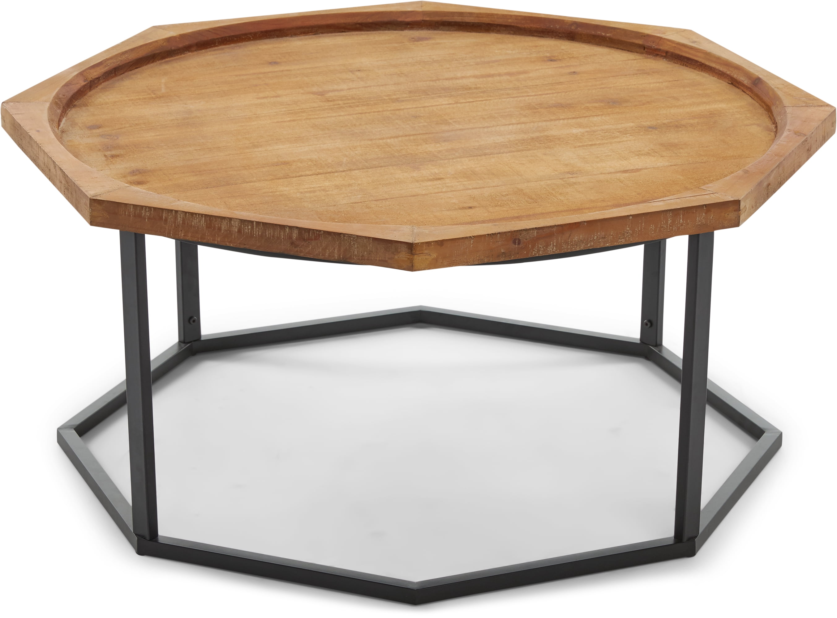 Finch Grayson Wood and Metal Coffee Table, Natural