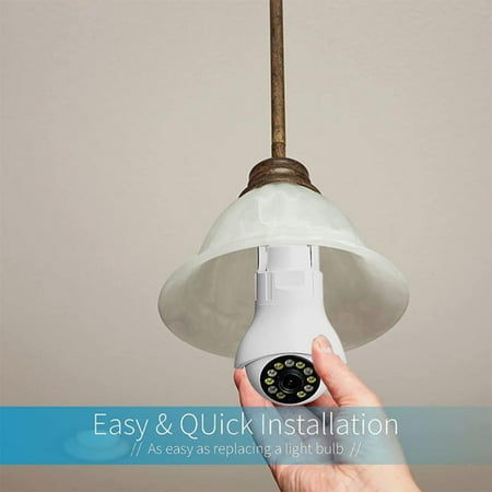 

QiwagFerng 3MP Bulb Camera Wireless Home Security Camera 2.4GHz WiFi