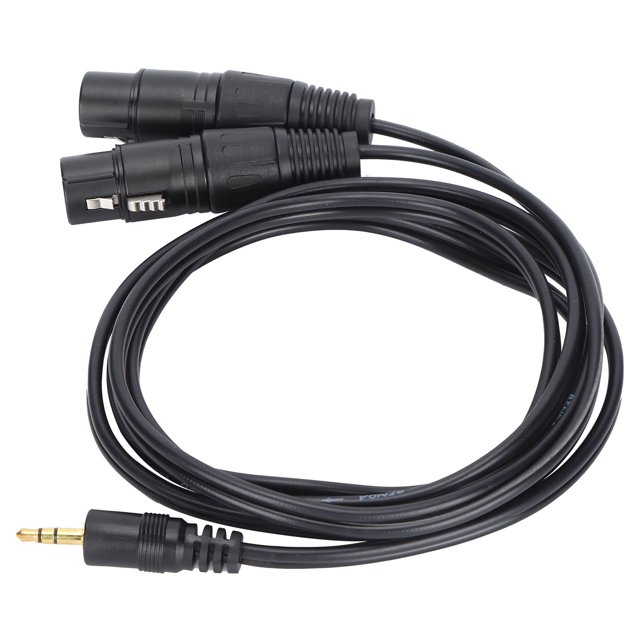 XLR To 3.5mm Y Splitter Cable, XLR To 1/8 Inch Cord Low Loss Insulated Electrical Conductivity For Live Performance For Studio