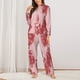 thumbnail image 2 of Balery Red Meat Conjunto de Pijama con Estampado para Mujer, Conjunto de Dos Piezas con Manga Larga, Ropa de Dormir Suave con Bolsillos, Pijamas Cómodos-Large, 2 of 7