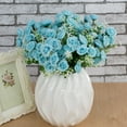 thumbnail image 4 of Cdar 1 Bunch 15 Heads Wedding Artificial Rose Flower Bouquet Home Party Decor, 4 of 4