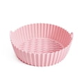 thumbnail image 2 of Panier de Friteuse à Air Chaud Cuisine Réutilisable Résistant à la Chaleur Cuisson Gâteau Friteuse à Air Pot Grill Ondulé Lavable Poulet Frit Pizza Doublure de Friture Plateau Rose, 2 of 7