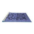 thumbnail image 2 of Ahgly Company Machine Washable Indoor Square Oriental Blue Industrial Area Rugs, 6' Square, 2 of 4
