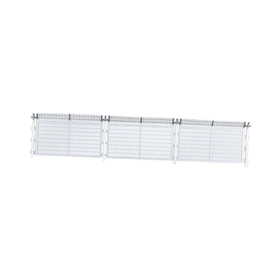 Pitycbo 1 64 Model Rail Fences Sand Table Scenery Fence Barriers Net for Miniature House silver 3 grids