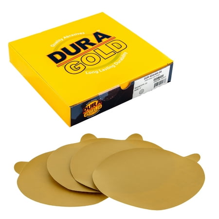 

Dura-Gold - Premium - 400 Grit 6 Gold PSA Self Adhesive Stickyback Sanding Discs for DA Sanders - Box of 50 Sandpaper