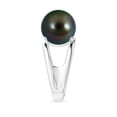 thumbnail image 3 of Angara Solitaire Tahitian Cultured Pearl Double Shank Ring in 14K White Gold for Women | June Birthstone Jewelry for Her, 3 of 8