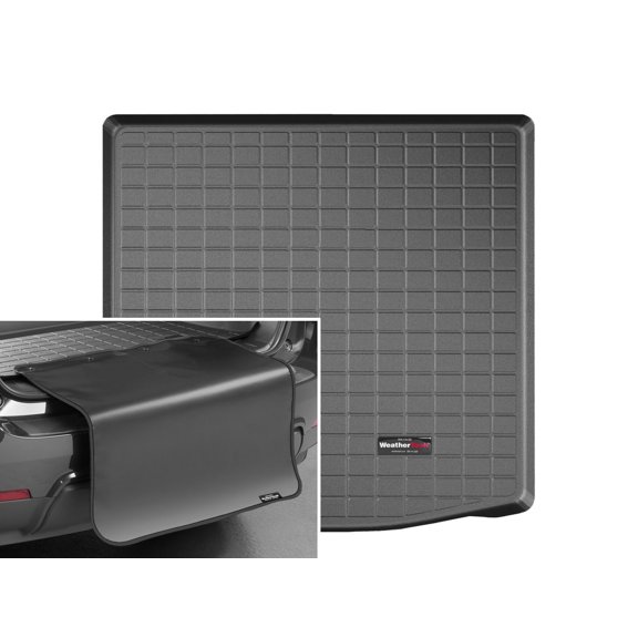 WeatherTech Cargo Trunk Liner with Bumper Protector compatible with 2014-2020 Mitsubishi Outlander - Behind 2nd Row w/ Bumper Protector, Black