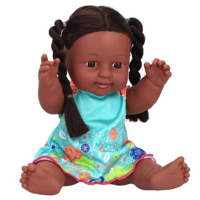 Juguete de Muñeca para Niños, Exquisita Muñeca africana Negra, Linda para Chidren Entretenimiento, Juegos de Rol de Juego Bebé