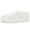 thumbnail image 4 of Elivandon 9995 Wedding Shoes Lace Bridal Sneakers 1.46" Platform Bride Tennis Shoes Sparkling Rhinestone Wedding Sneakers Color Ivory,Size 5 B(M) US/35 EU, 4 of 7
