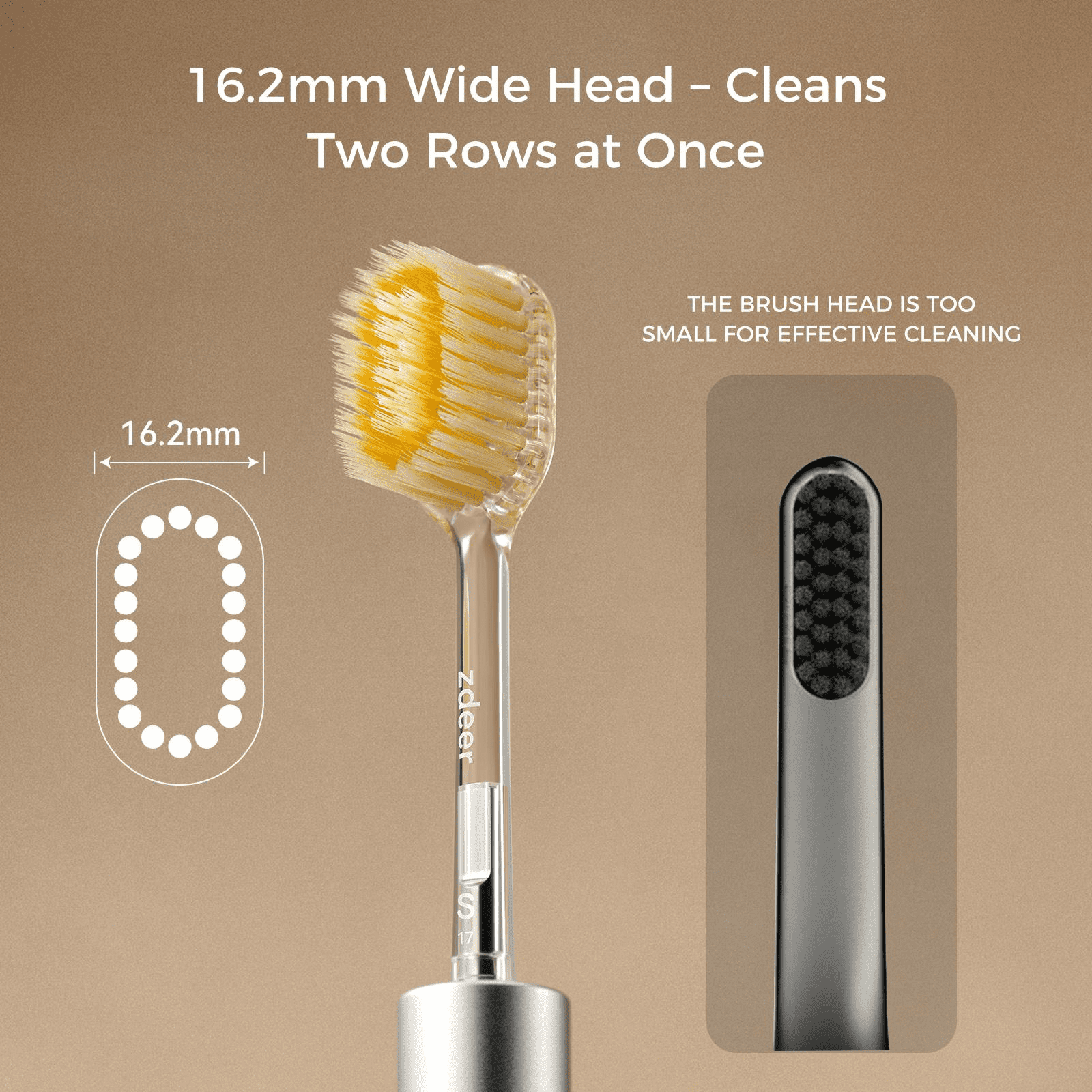 ZDEER  TOOTHBRUSH Metal handle with replaceable brush head —  Eco-friendly and reusable Oral  sustainable