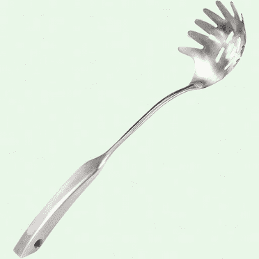 Newness Spaghetti Server, 304 Stainless Steel Pasta Fork, Ergonomic Handle, Durable