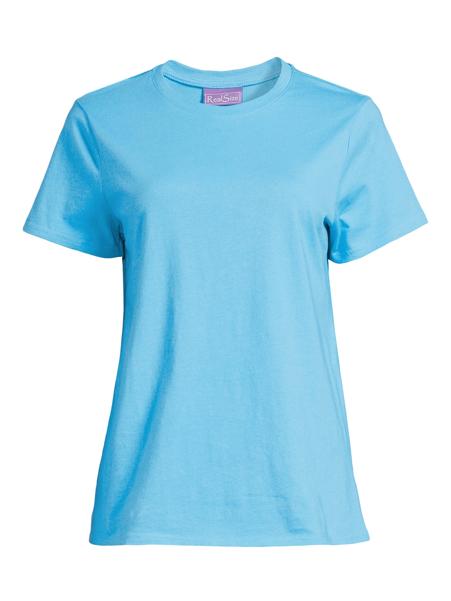 RealSize Women's Crewneck Tee with Short Sleeves, Sizes XS-XXXL