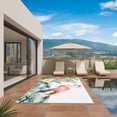 thumbnail image 2 of Pink Flamingo Outdoor Rug 4x6 Ft, Non Slip Washable Area Rug, Watercolor Summer Botanical Floral Patio Rugs Carpet Runner, Large Floor Mat for Indoor/Outdoor Deck Porch Camping, 2 of 8