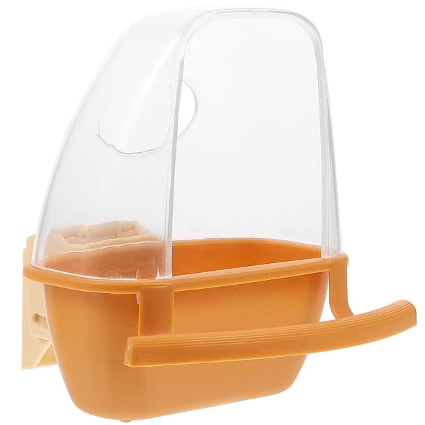 Comedero para pájaros, dispensador de comida para pájaros, alimentador para loros, accesorios para jaula, alimentador transparente para periquitos