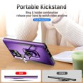 thumbnail image 3 of Case for Samsung Galaxy S25 Ultra with Rugged Rotated Ring Stand, Military Grade Heavy Duty Cover Support Magnetic Car Mount Shockproof Protective Case for Samsung Galaxy S25 Ultra, Purple/Black, 3 of 9