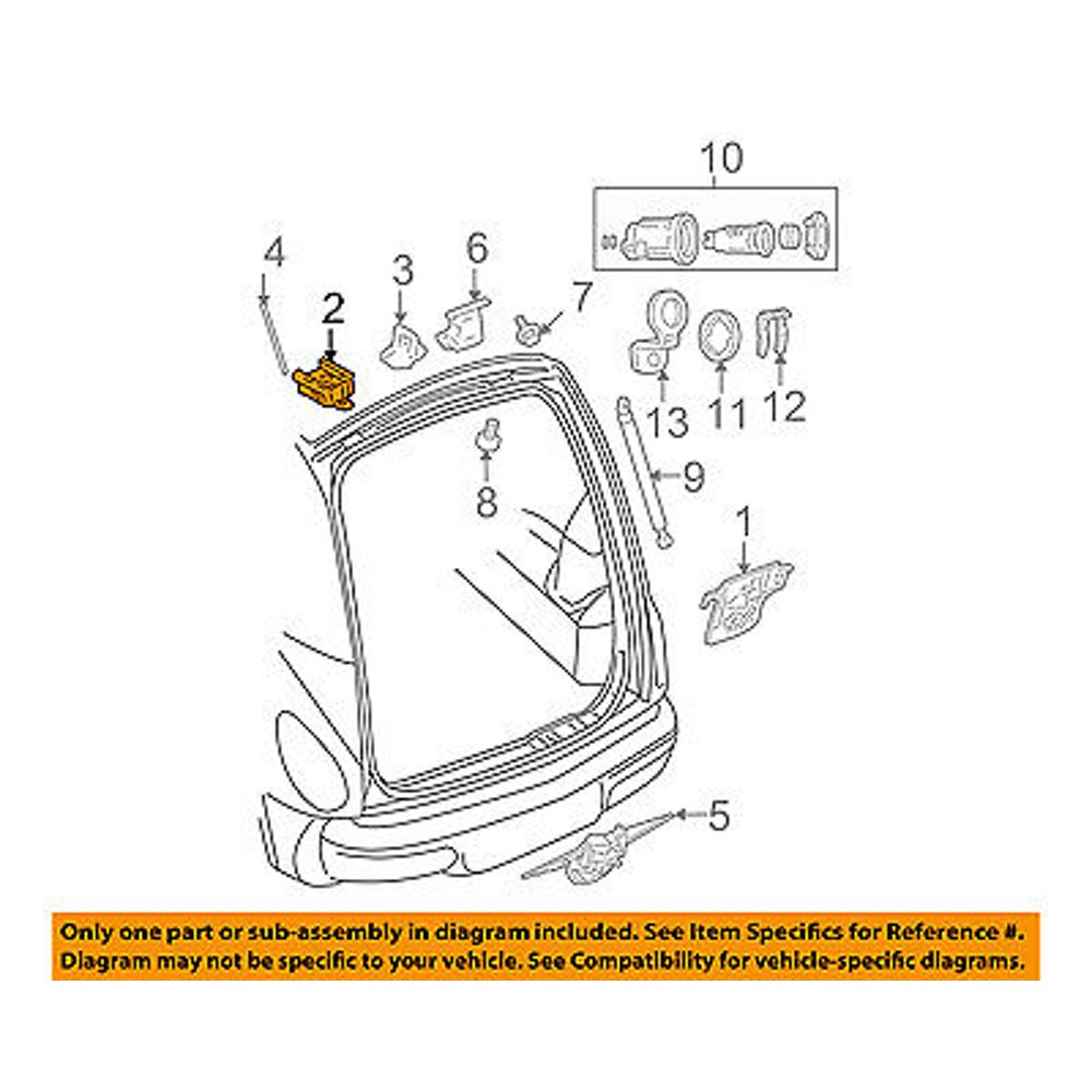 CHRYSLER OEM 0104 PT Cruiser Liftgate Tail Tailgate TrunkLock Switch