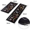 thumbnail image 3 of Mushrooms Kitchen Mat Set Anti Fatigue 2 Piece, Non-Skid Waterproof Kitchen Mats and Rugs Cushioned, Washable Black Kitchen Rug Floor Comfort Mats for Kitchen Home, 48" x 18" + 30" x 18", 3 of 6