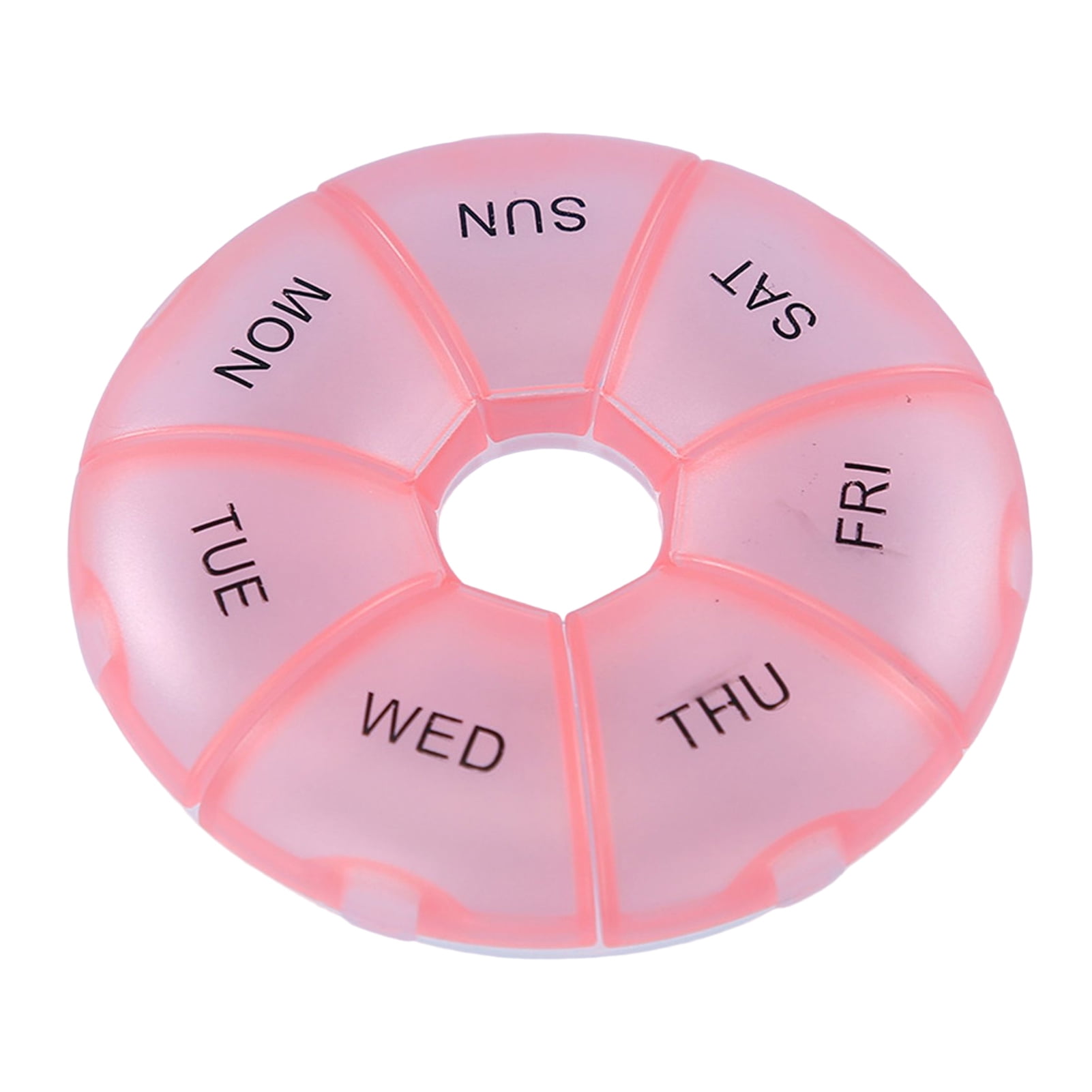 Round Portable Pill Box Medicine Planner Small case 7 Day Weekly Travel