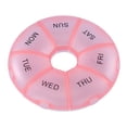 thumbnail image 1 of Cheers Pill Case Good Sealing Portable Moisture-proof Mini 7 Days Fashion Round Pillbox Dispenser for Outdoor, 1 of 7