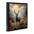 thumbnail image 4 of Stupell Industries Majestic Elk Mountain Scenery Landscape Painting Black Floater Framed Canvas Art Print Wall Art, 25 x 25, 4 of 10