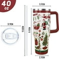 thumbnail image 4 of Christmas Tumbler 40 oz Santa Claus Tumbler Winter Leak Proof Cup Insulated Water Bottle Coffee Travel Mugs Joy Merry Christmas Decor Holiday Gifts (1PCS), 4 of 6