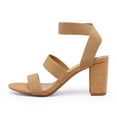 thumbnail image 2 of DREAM PAIRS Women's Chunky High Heel Open-Toe Sandals with Elastic Straps, 2 of 4