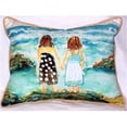 thumbnail image 1 of Betsy Drake ZP086 Jumeaux sur des Rochers à l'Intérieur et à l'Extérieur Coussin- 20 x 24 Po., 1 of 1