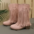 thumbnail image 2 of newwalpole Girls Cowboy Boots with Tassel Fringe Cowgirl Boots Fashion Kids Western Boots for Toddler Little Big Kid Red for Size 8.5, 2 of 9