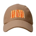 thumbnail image 4 of Baseball Cap Bent Eaves Design 6 Piece Cap Body Breathable Not Hot Plastic Cap Drag For Daily Travel Vacation Orangered Stripe Hand-Drawn Sketch_2 Khaki, 4 of 8