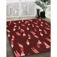 thumbnail image 2 of Ahgly Company Indoor Square Patterned Grapefruit Red Area Rugs, 7' Square, 2 of 6