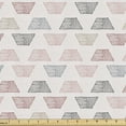 thumbnail image 1 of Geometric Fabric by the Yard Upholstery, Sketch of Hatched Trapezoids in Continuous Style, Decorative Fabric for DIY and Home Accents, Coconut Multicolor by Ambesonne, 1 of 5