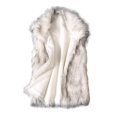 thumbnail image 2 of Women Winter Waistcoat - Short Type Faux Fur Turn-down Collar Cardigan Sleeveless Heat Retention Fuzzy Vest Coat Everyday Wear Work School, 2 of 7