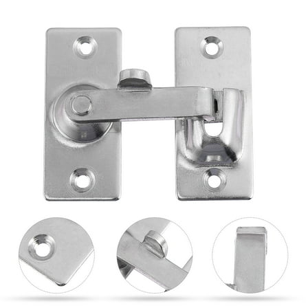 MOKKHNB 1 Set Silver Latch Buckle Sliding Lock Stainless Steel for Pet Cage
