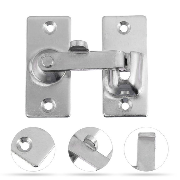 MOKKHNB 1 Set Silver Latch Buckle Sliding Lock Stainless Steel for Pet Cage