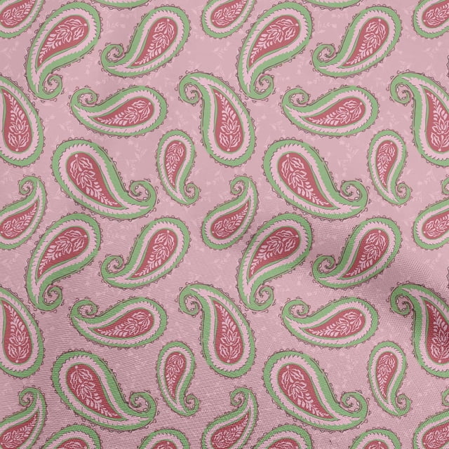oneOone Velvet Light Pink Fabric Asian Traditional Floral Craft Projects Decor Fabric Printed By The Yard 58 Inch Wide