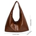 thumbnail image 4 of Bolso Hombro PU para Mujer Mano Vintage Axila (marrón), 4 of 4