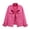 Hot Pink, variant on Venzia Women Classic Denim Jacket, Lapel Button Down Casual Loose Jean Coat with Pockets