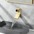 thumbnail image 5 of SUMERAIN Wall Mounted Bathroom Vessel Sink Faucet,Single Handle One Hole Vanity Faucet with Foldable Spout, Rough in Valve, Brushed Gold, 5 of 12