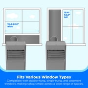 Midea 6,000 BTU Portable Air Conditioner with Wi‑Fi, 2‑Speed, 250 Sq Ft Coverage, Gray