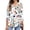 Floral White, variant on Oalirro Woman V Neck Three Quarter 3 4 Sleeve Shirt and Blouse