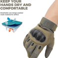 thumbnail image 4 of Tactical Gloves, Touchscreen Military Gloves With Hard Knuckle For Hunting Shooting Hiking Airsoft Camping Paintball Army Training, 4 of 5