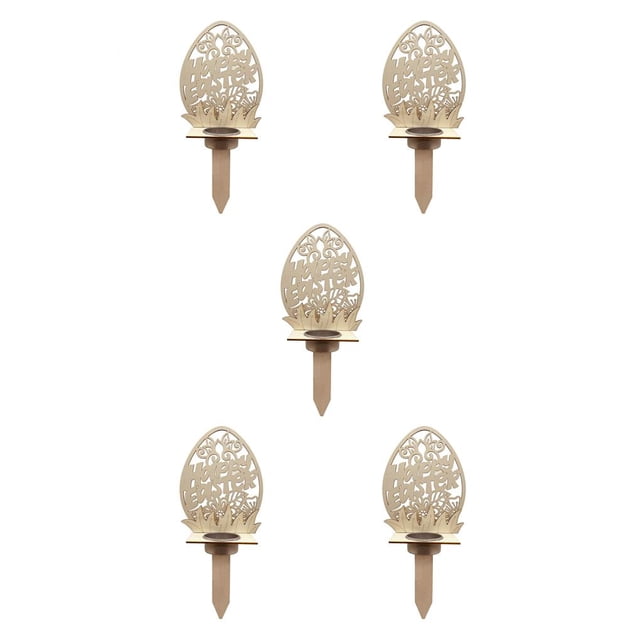 Billuyoard Alimentador de animales salvajes, bandeja de alimentación de madera, estacas para jardín, patio, patrón de Pascua, decoración DIY, regalos de Tipo 9 5piezas Billuyoard CBP187800