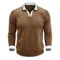 thumbnail image 3 of Ceisia Men's Casual Striped Half Button Round Neck Pullover with Pocket Daily Fashion Top Gift, 3 of 7