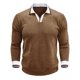 thumbnail image 3 of Ceisia Men's Casual Striped Half Button Round Neck Pullover with Pocket Daily Fashion Top Gift, 3 of 7