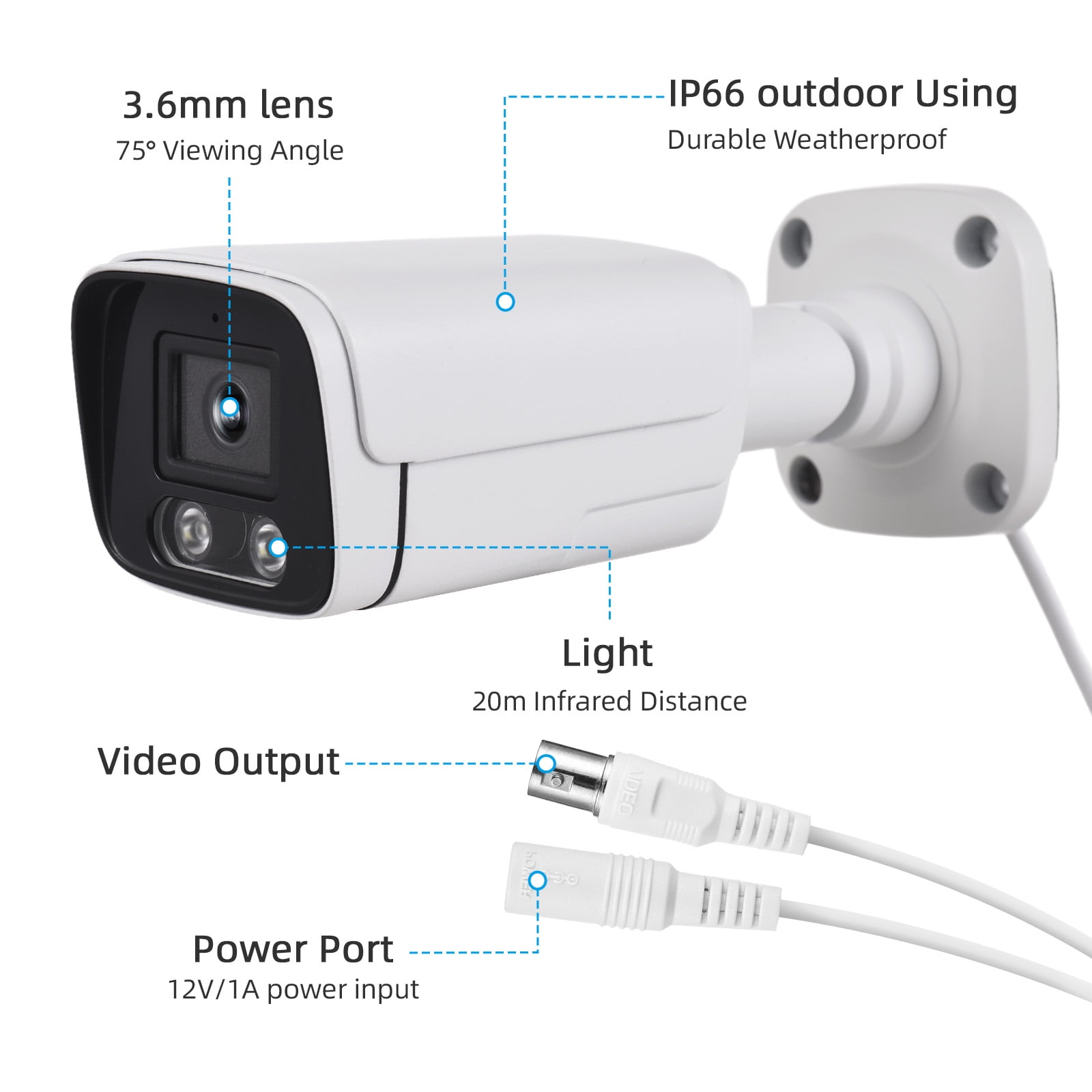 Webcam,With Wall Mount 2.0mp Vision Camera Indoor Dvr With Wide 2.0mp Cctv Camera Vision 3.6mm Lens Camera Dvr Camera Infrared Vision Camera Camera Wired Camera Indoor Camera