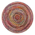 thumbnail image 3 of Unique Loom Braided Chindi Collection Area Rug - Layer (8' Round Multi/Blue), 3 of 6